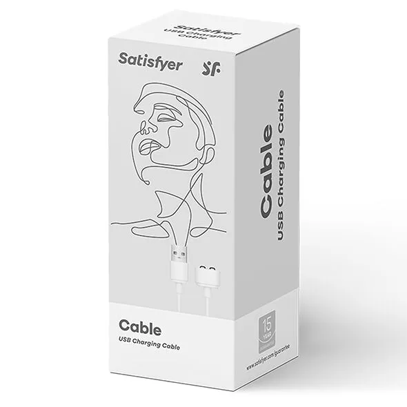 Зарядний кабель для іграшок Satisfyer USB Charging Cable, білий