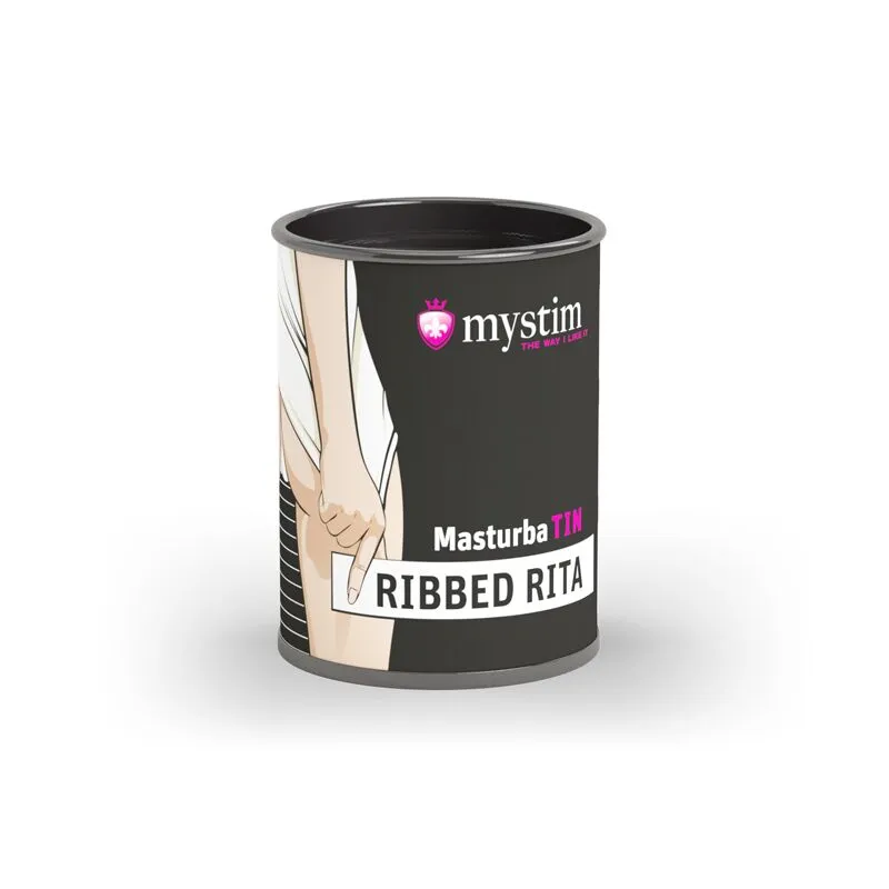 Мастурбатор-яйце Mystim MasturbaTIN Ribbed Rita, білий