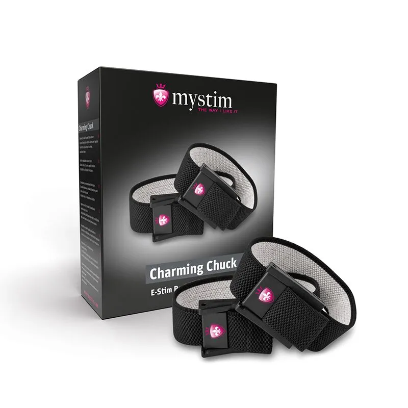 Утяжка для пеніса Mystim Charming Chuck з електродами, два регульованих ремені