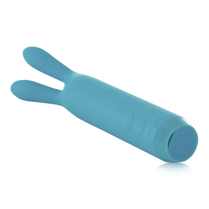 Вібратор-кулька Je Joue Rabbit Bullet Vibrator Teal з гнучкими вушками