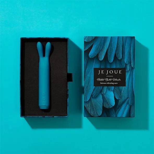Вібратор-кулька Je Joue Rabbit Bullet Vibrator Teal з гнучкими вушками