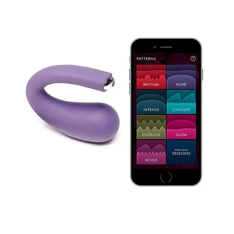Вагінально-кліторальний вібратор Je Joue DUA Purple з керуванням через смартфон