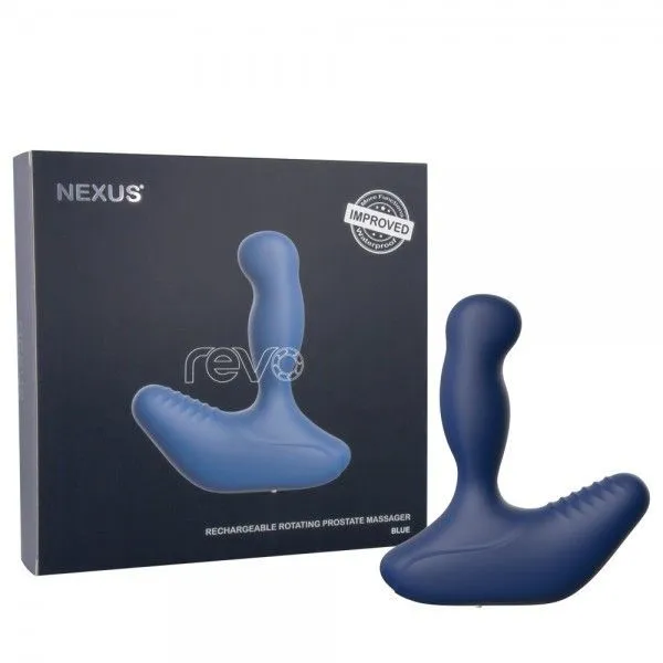 Масажер простати Nexus Revo Blue з головкою, що обертається, макс. діаметр 3,2 см