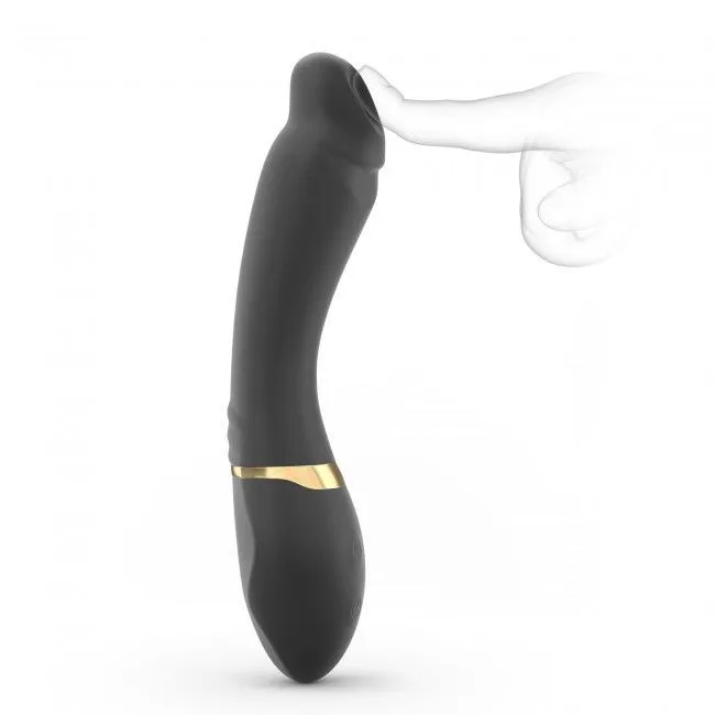 Вібратор Dorcel Tender Spot для точки G, чорний із золотими деталями