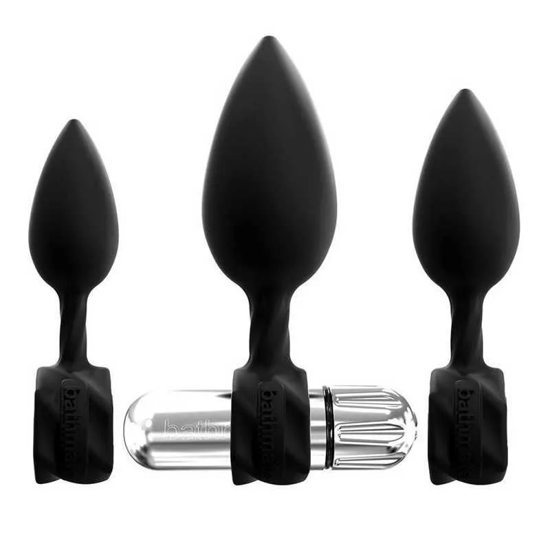 Набір анальних вібропробок Bathmate Anal Training Plugs VIBE, 3 розміри