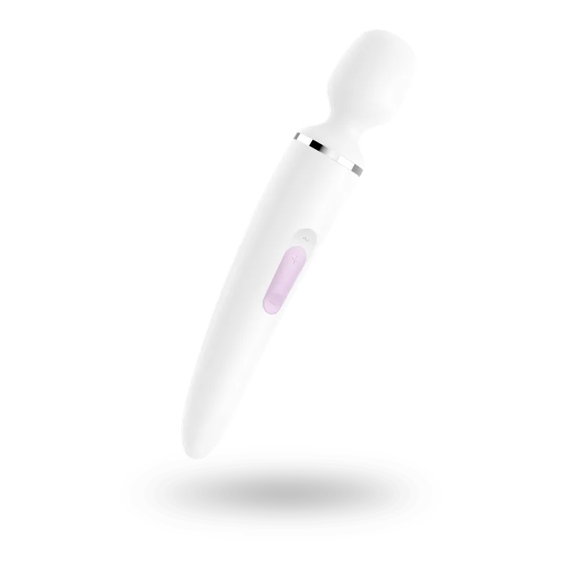 Вібромасажер Satisfyer Wand-er Woman White/Chrome, розмір XXL