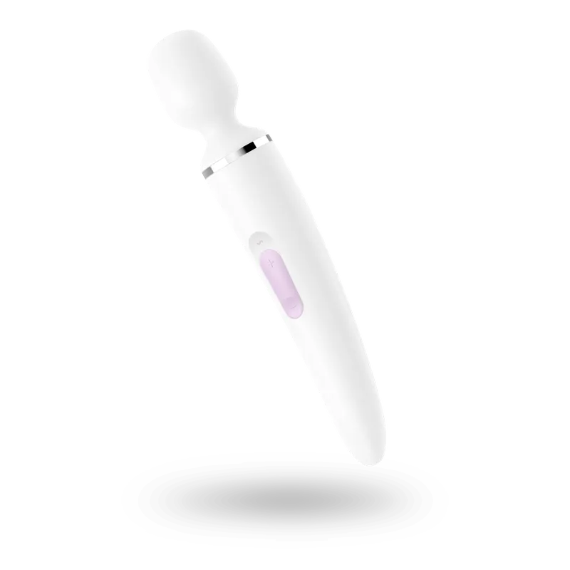 Вібромасажер Satisfyer Wand-er Woman White/Chrome, розмір XXL
