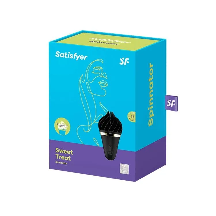 Стимулятор Satisfyer Lay-On - Sweet Treat Black/Gold у формі морозива