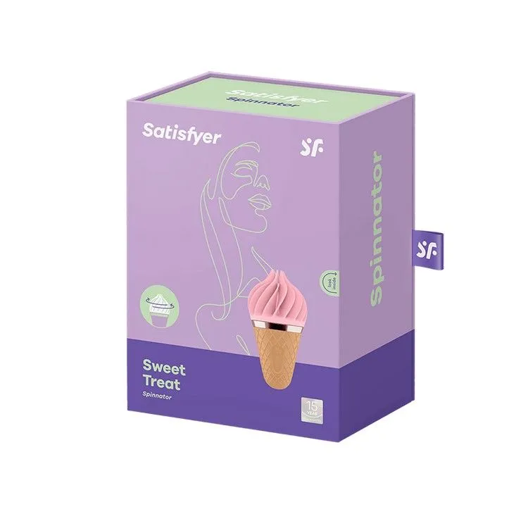 Стимулятор Satisfyer Lay-On - Sweet Treat Pink/Brown у формі морозива