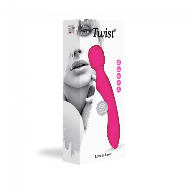 Вібромасажер 2в1 Love To Love TWIST Rose, 2 мотори, водостійкий