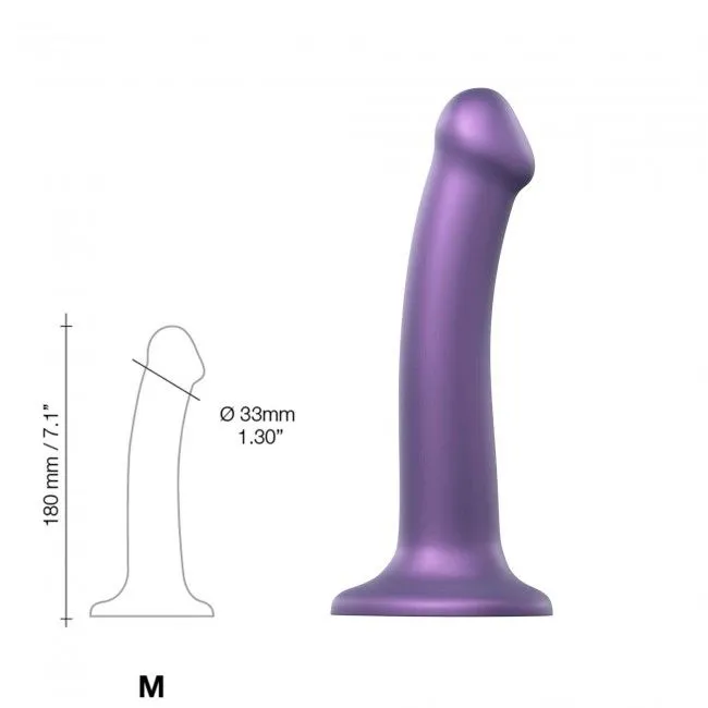 Насадка для страпона Strap-On-Me Mono Density Dildo Violet M, діаметр 3,3 см
