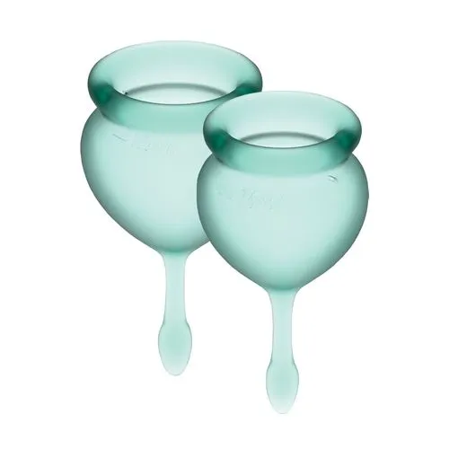 Набір менструальних чаш Satisfyer Feel Good (dark green), 15 мл і 20 мл