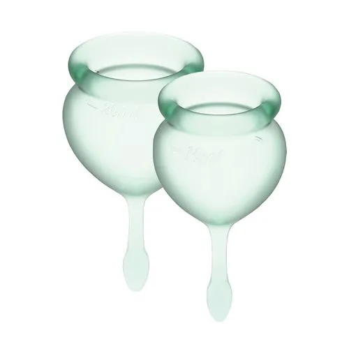 Набір менструальних чаш Satisfyer Feel Good (light green), 15 мл і 20 мл