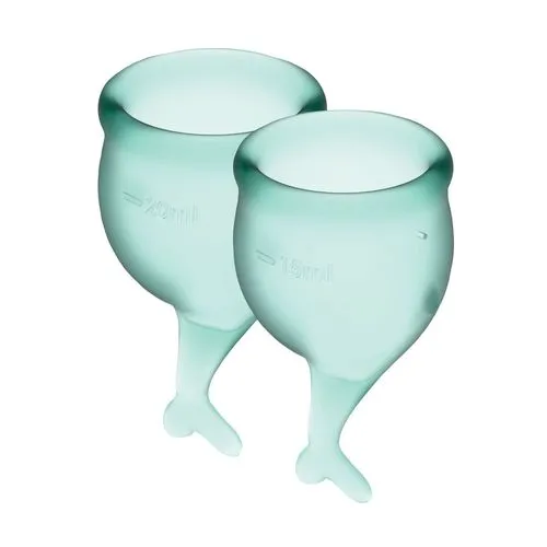 Набір менструальних чаш Satisfyer Feel Secure (dark green), 15 мл і 20 мл