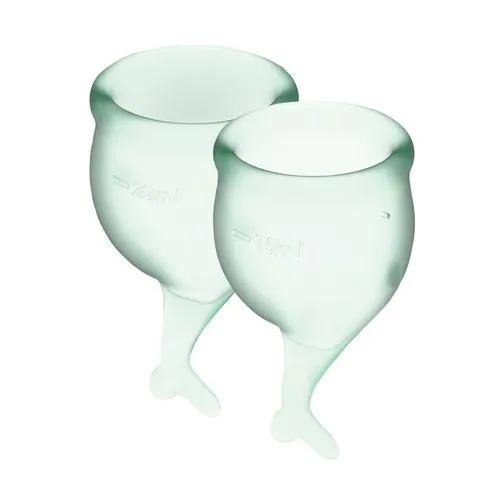 Набір менструальних чаш Satisfyer Feel Secure (light green), 15 мл та 20 мл