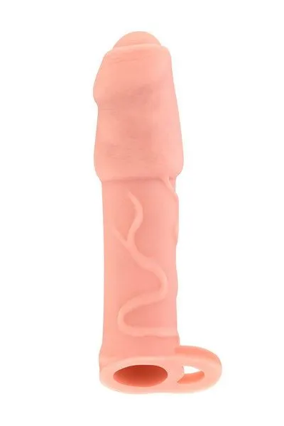 Насадка на член Real Body Real Extender DICKY із закритою головкою та кільцем для мошонки