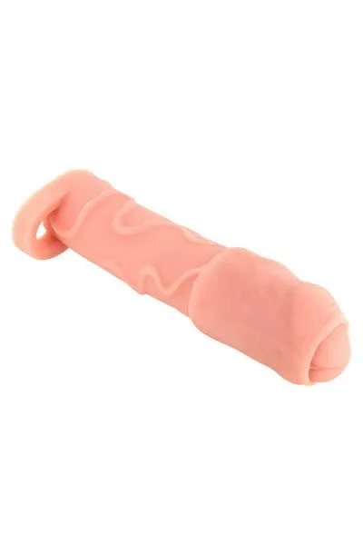 Насадка на член Real Body Real Extender DICKY із закритою головкою та кільцем для мошонки