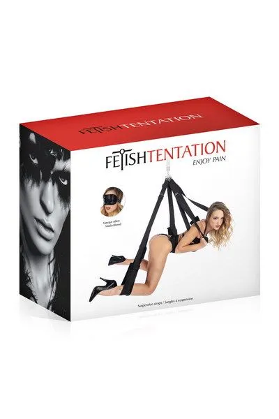 Секс-гойдалка Fetish Tentation Suspension Straps, чорна