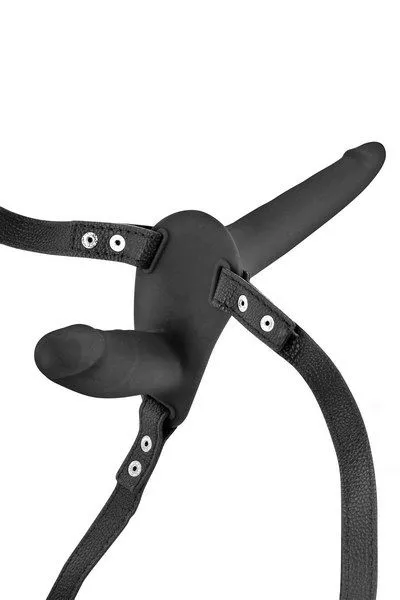 Двійний страпон Fetish Tentation Strap-On with Double Dildo Black