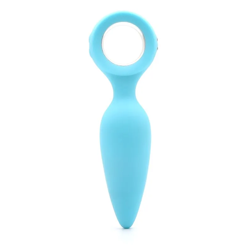 Анальна вібропробка KISSTOY Orville Blue, діаметр 3 см