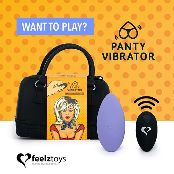 Вібратор у трусики FeelzToys Panty Vibrator Purple з пультом ДК, 6 режимів