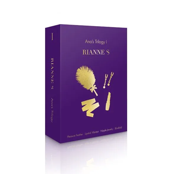 Набір RIANNE S Ana's Trilogy Set I: помада-вібратор, затискачі, пов'язка