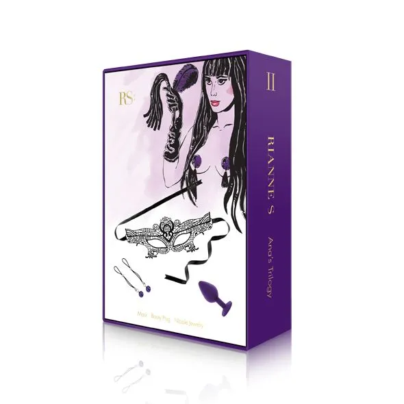 Набір RIANNE S Ana's Trilogy Set II: маска, анальна пробка, лассо для сосків