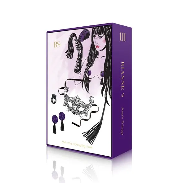Подарунковий набір RIANNE S Ana's Trilogy Set III: пестіси, маска, кільце, флогер