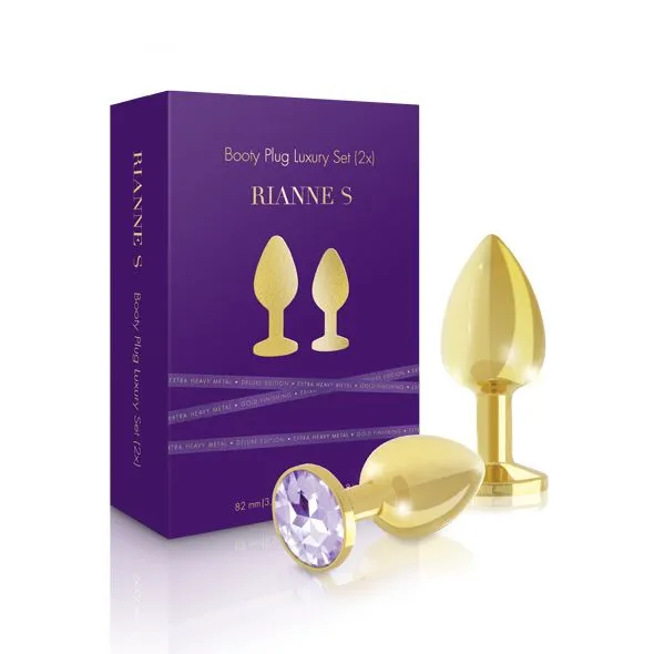 Набір металевих анальних пробок RIANNE S Booty Plug Luxury Set, діаметр 3 та 3,5 см