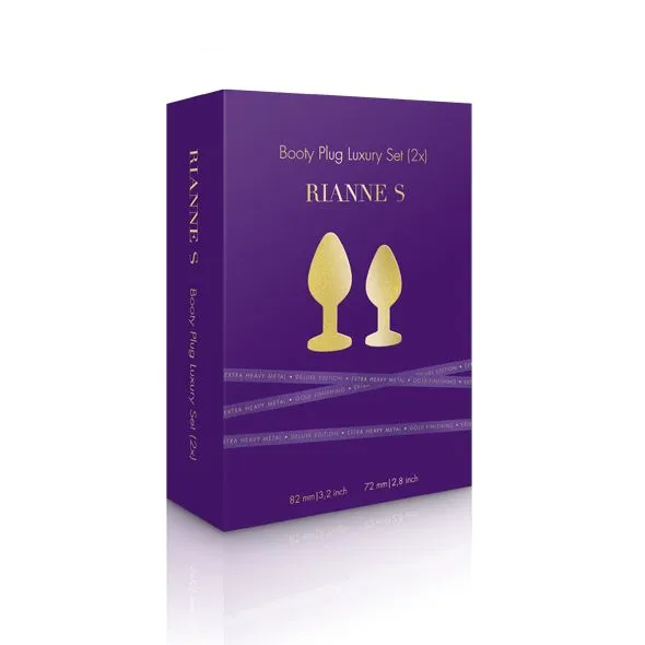 Набір металевих анальних пробок RIANNE S Booty Plug Luxury Set, діаметр 3 та 3,5 см