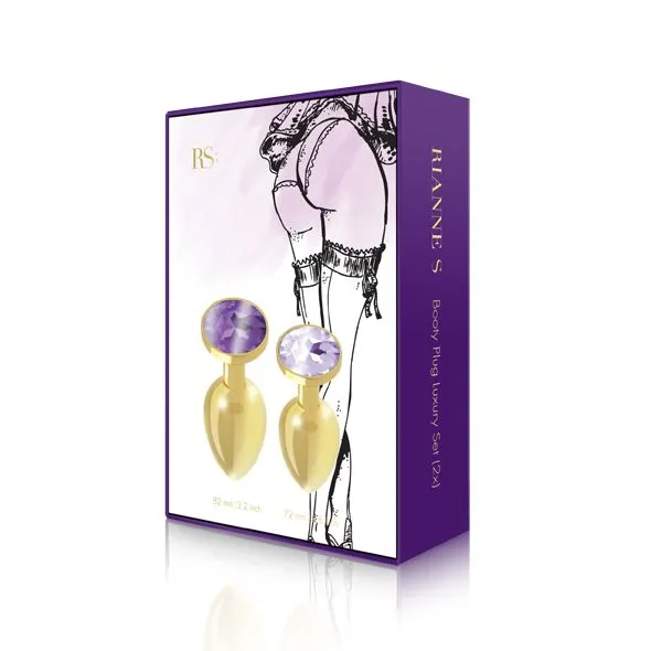 Набір металевих анальних пробок RIANNE S Booty Plug Luxury Set, діаметр 3 та 3,5 см
