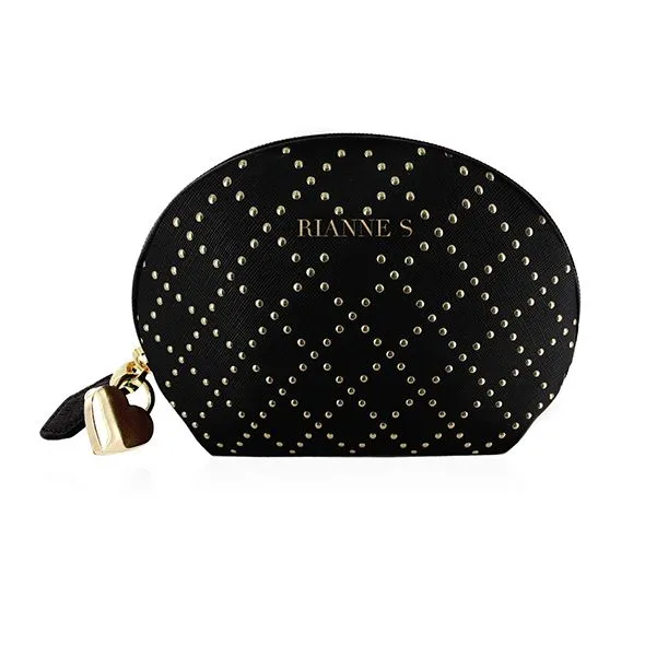 Вібропуля RIANNE S – Classique Vibe, 12 см, чохол-косметичка Stud Black