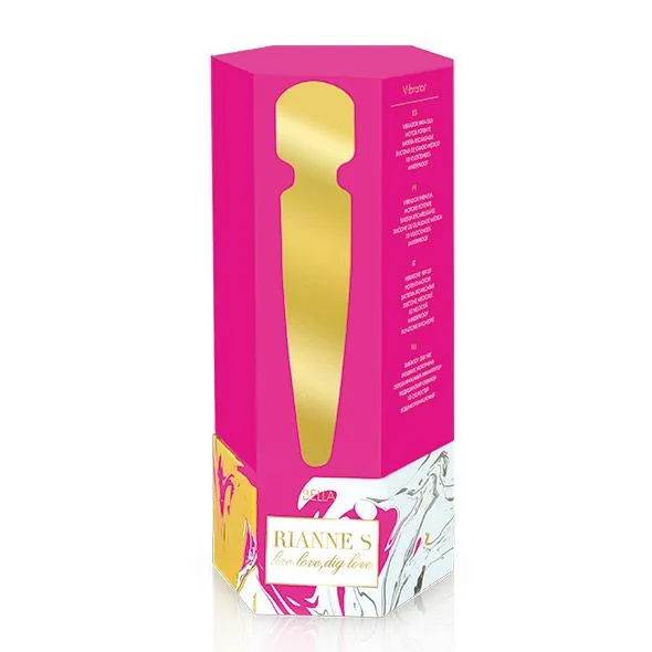 Вібромасажер RIANNE S: Bella Mini Wand Rose, 10 режимів, силіконовий, з браслетом у комплекті