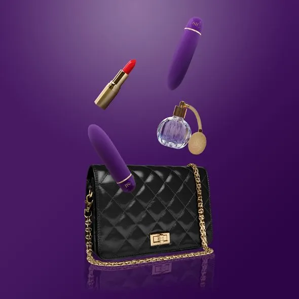 Віброкуля RIANNE S — Classique Vibe, 7 режимів, косметичка Deep Purple