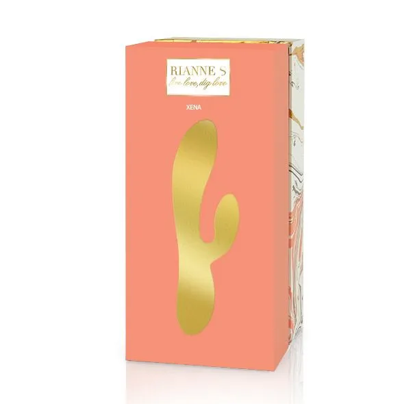 Вібратор-кролик RIANNE S Xena Rabbit Vibrator Peach/Coral з підігрівом