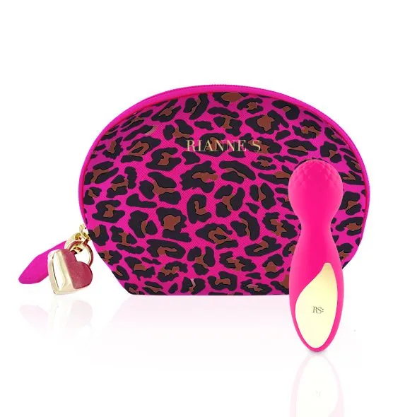Мінівібромасажер RIANNE S — Lovely Leopard Mini Wand Pink