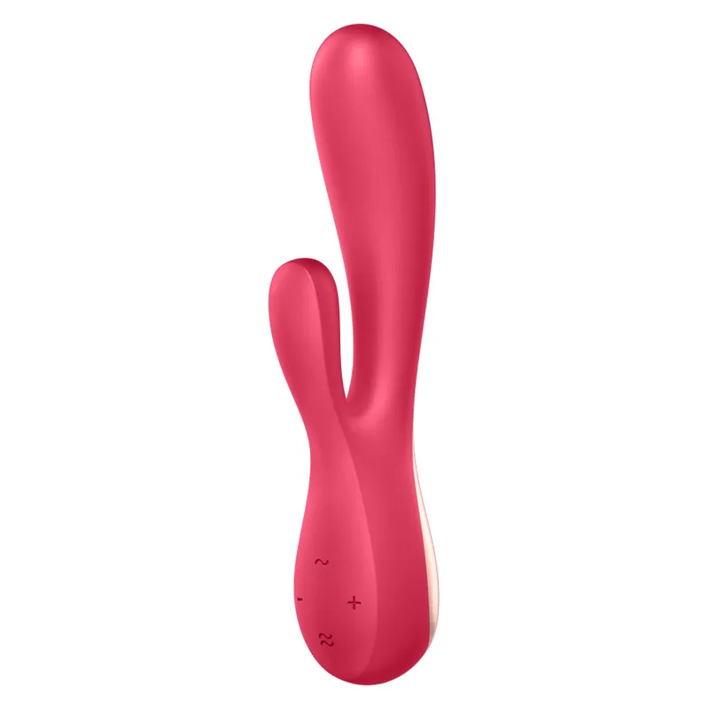 Вібратор-кролик Satisfyer Mono Flex, малиновий, 2 мотори, керування зі смартфону
