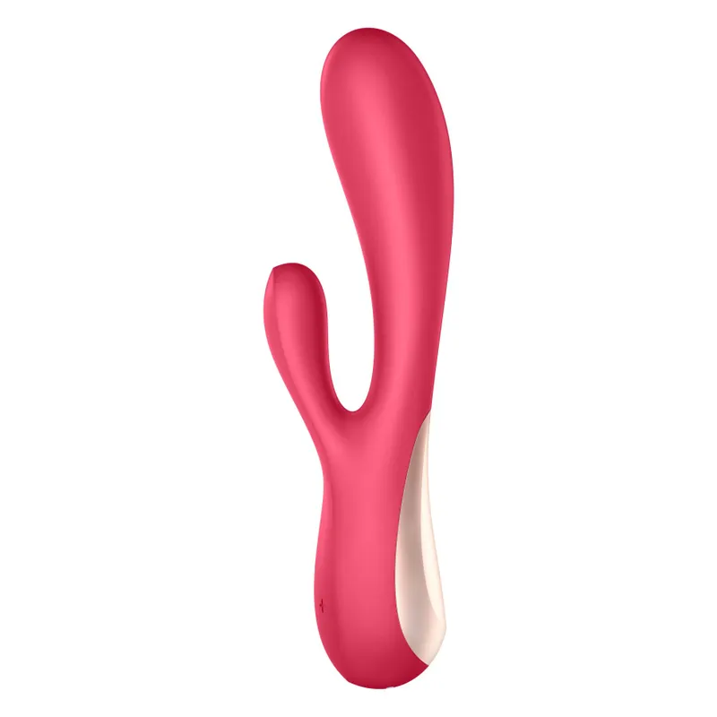 Вібратор-кролик Satisfyer Mono Flex, малиновий, 2 мотори, керування зі смартфону
