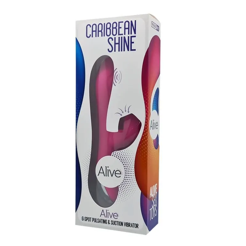 Вібратор-кролик Alive Caribbean Shine Magenta з вакуумом і пульсуючою стимуляцією точки G