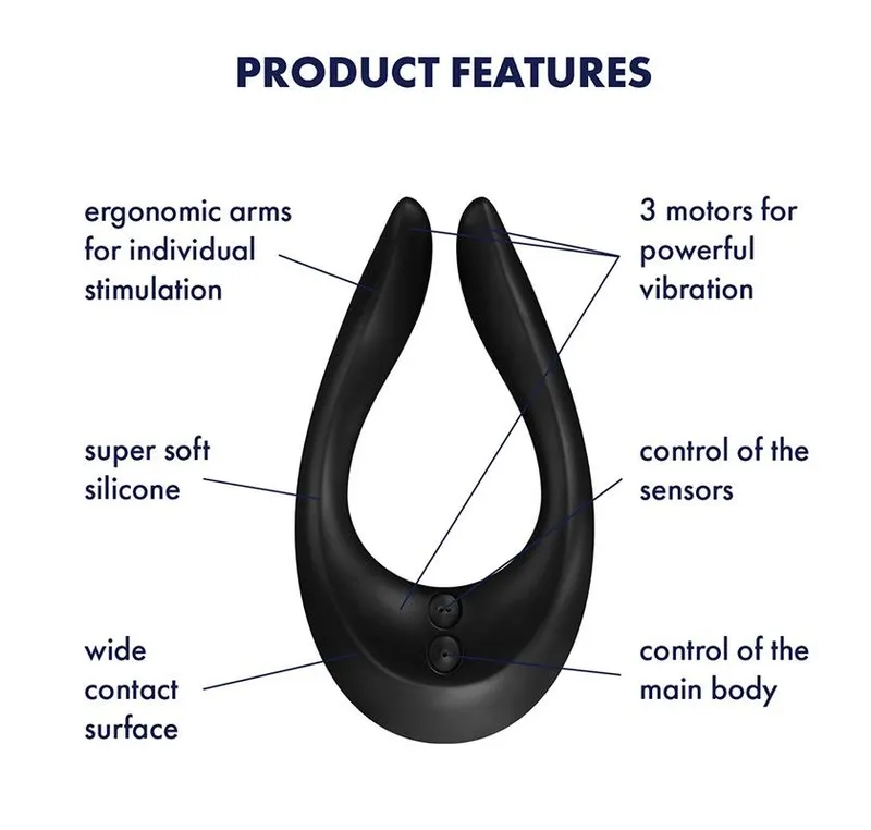 Вібратор для пар Satisfyer Endless Joy Black, 3 незалежні мотори