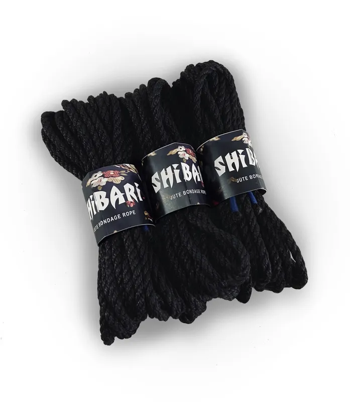 Джутова мотузка для шибарі Feral Feelings Shibari Rope, 8 м, чорна