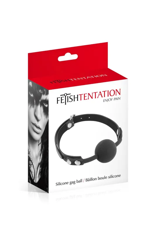 Кляп з силіконовою кулькою Fetish Tentation Silicone Gag Ball Black