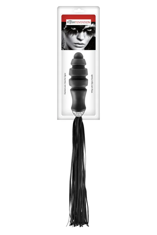 Флогер з ручкою для проникнення Fetish Tentation Whip with Ogive Handle