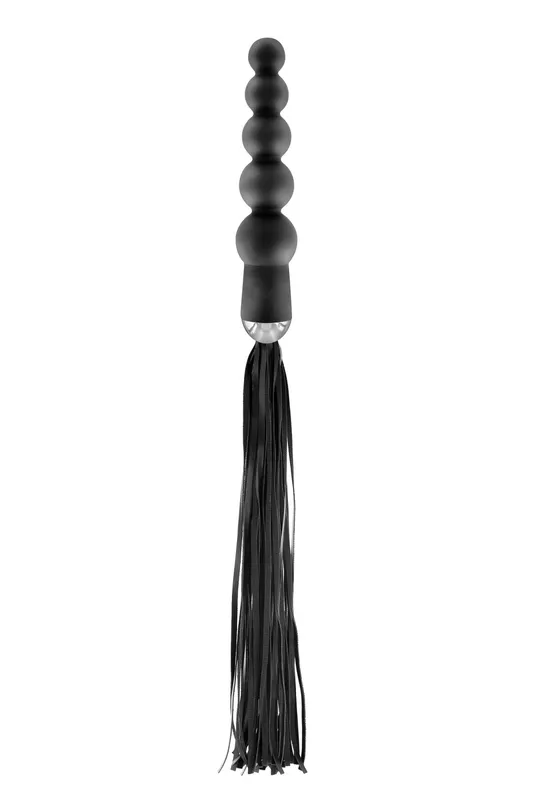 Флогер з ручкою-анальним намистом Fetish Tentation Whip with Rosary Handle