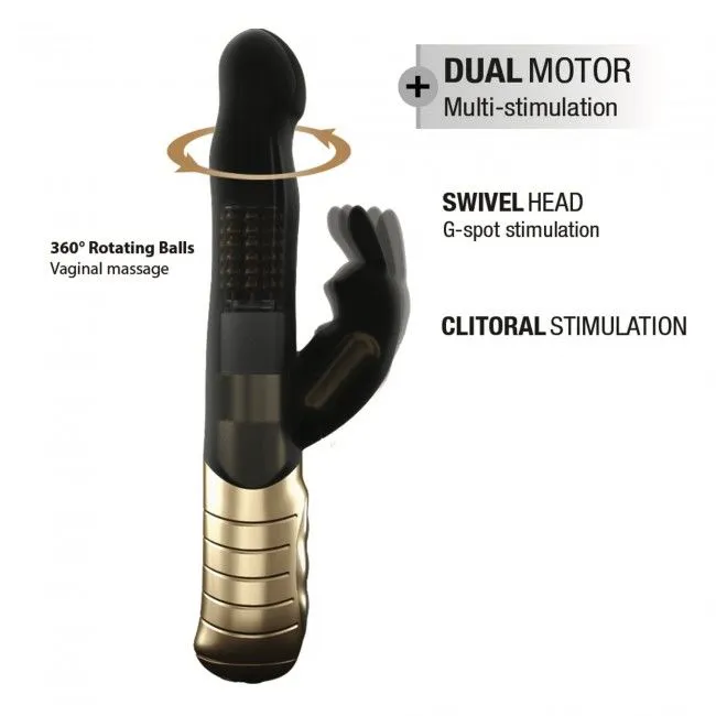 Вібратор-кролик Dorcel Baby Rabbit Gold 2.0 з перлинним масажем, Франція