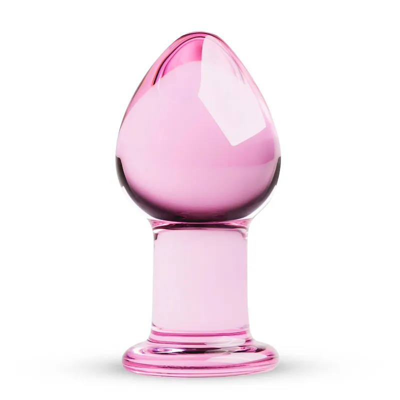 Анальна пробка скляна Gildo Pink Glass Buttplug No. 27