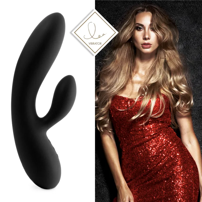 Вібратор-кролик FeelzToys Lea Rabbit Vibrator Black з двома моторами