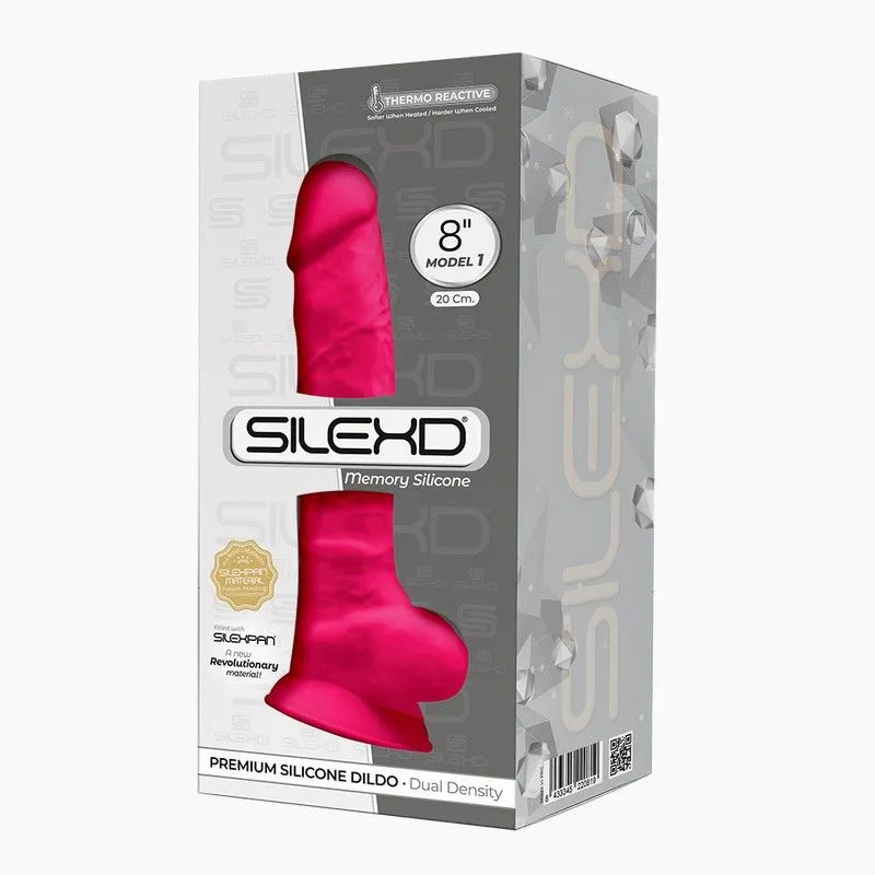 Фалоімітатор SilexD Vetus Pink (MODEL 1 size 8in), силікон + Silexpan, діаметр 4,2 см