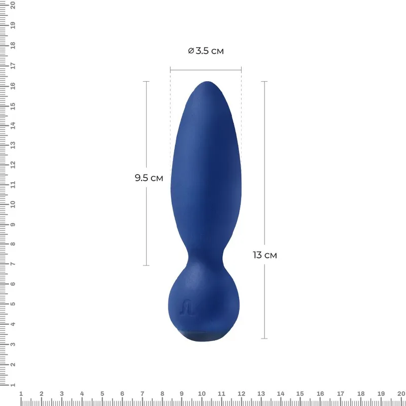 Анальна вібропробка Adrien Lastic Little Rocket, макс. діаметр 3,5 см, soft-touch силікон