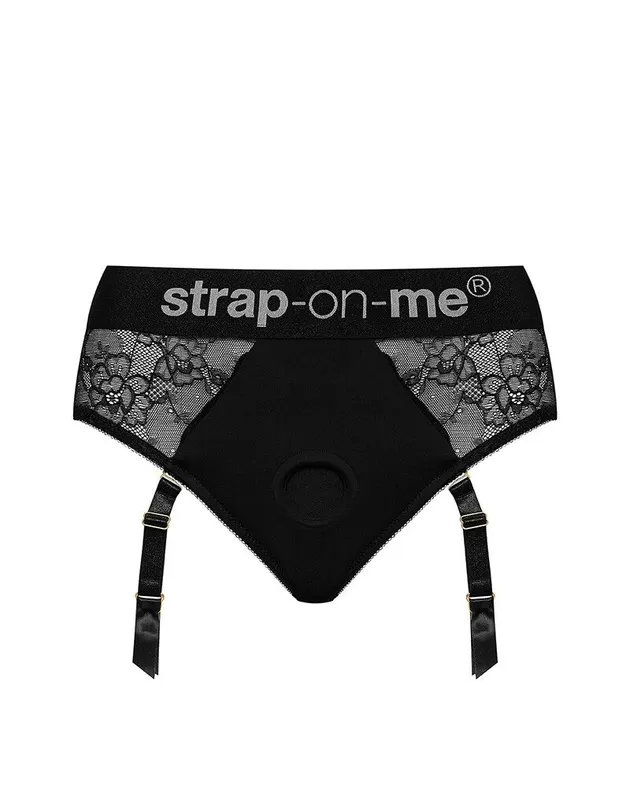 Труси для страпона Strap-On-Me DIVA HARNESS з підв'язками для панчох, розмір M